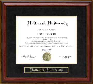 Hallmark University Mahogany Diploma Frame