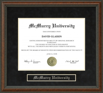 McMurry University Diploma Frame