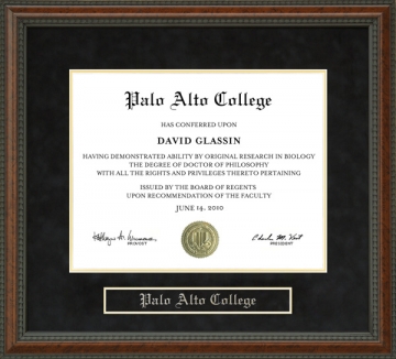 Palo Alto College Diploma Frame