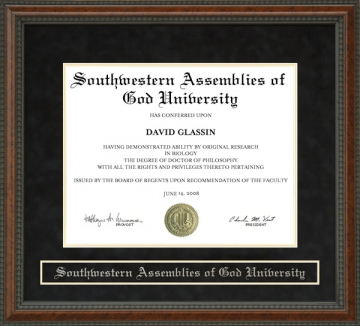 Southwestern Assemblies of God University (SAGU) Diploma Frame