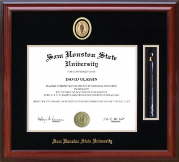Sam Houston State University (SHSU) Tassel Diploma Frame with School Medallion