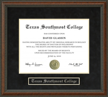 Texas Southmost College Diploma Frame