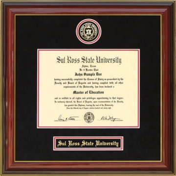 Sul Ross State University (SRSU) Embossed Diploma Frame