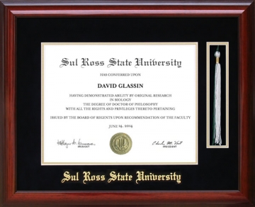 Sul Ross State University (SRSU) Tassel Diploma Frame