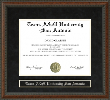 Texas A&M University-San Antonio Diploma Frame