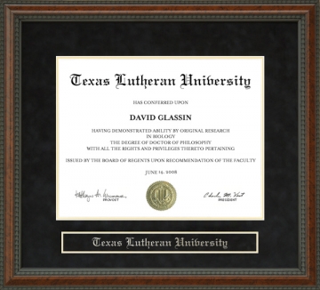 Texas Lutheran University (TLU) Diploma Frame