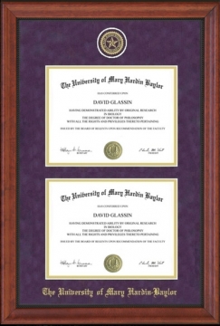 University of Mary Hardin-Baylor (UMHB) Double Diploma Frame