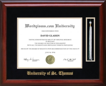 University of St. Thomas (UST) Tassel Diploma Frame