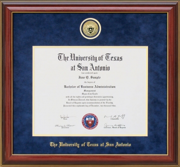 UT San Antonio (UTSA) Diploma Frame with School Medallion