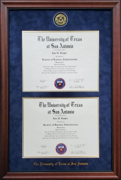 UT San Antonio (UTSA) Double Diploma Frame