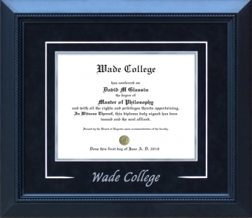 Wade College Diploma Frame with Beveled Mat Accent