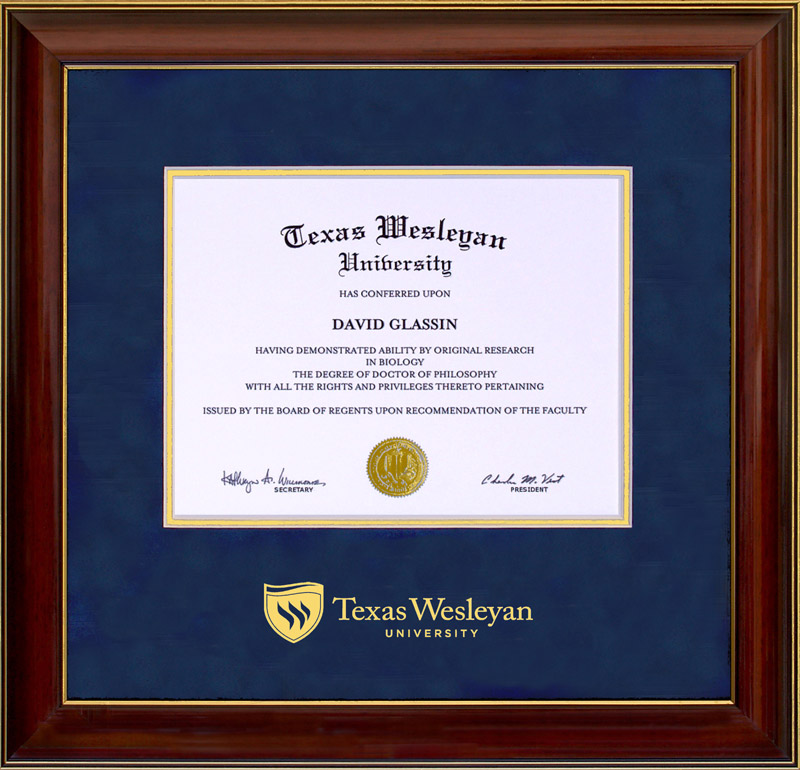 Texas Wesleyan University Classic Diploma Frame by Wordyisms