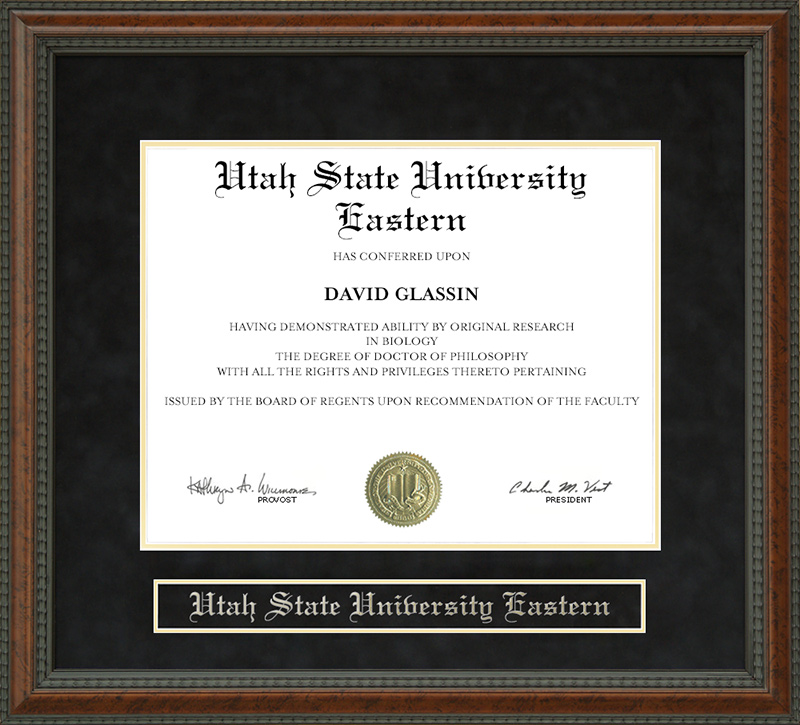 Utah State University diploma frame USU campus picture degree plaque graduation document picture frame photo certificate framing store gift grad