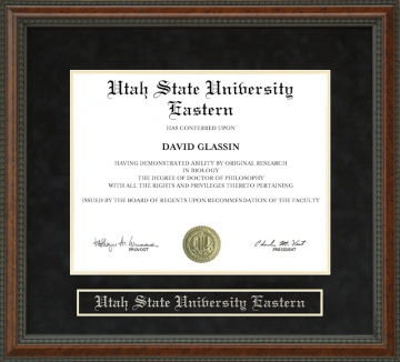 Utah State University Eastern (USU Eastern) Diploma Frame