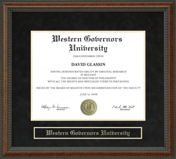 Western Governors University (WGU) Diploma Frame