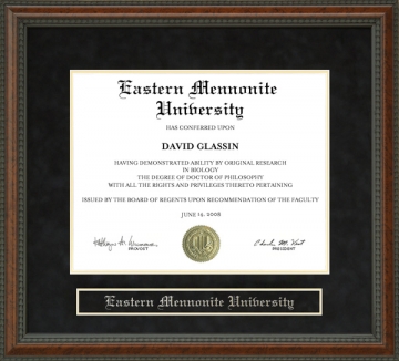 Eastern Mennonite University (EMU) Diploma Frame