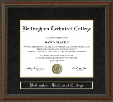 Bellingham Technical College Diploma Frame