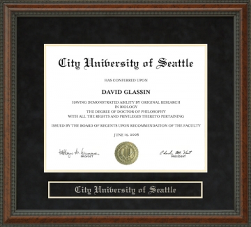 City University of Seattle (CityU) Diploma Frame