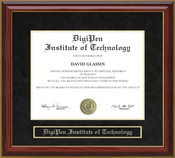 DigiPen Institute of Technology Mahogany Diploma Frame