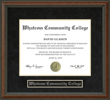 Whatcom Community College Diploma Frame