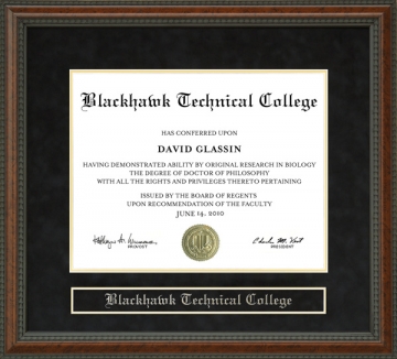 Blackhawk Technical College Diploma Frame