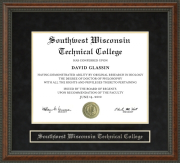 Southwest Wisconsin Technical College (SWTC) Diploma Frame