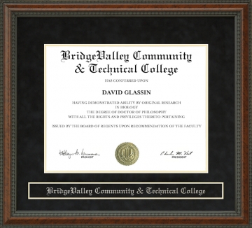 BridgeValley Community & Technical College Diploma Frame