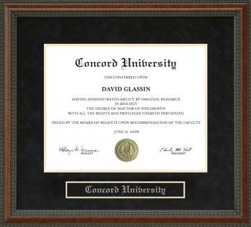 Concord University Diploma Frame
