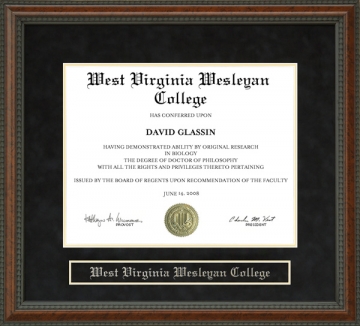 West Virginia Wesleyan College (WVWC) (WV) Diploma Frames and