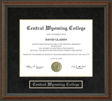 Central Wyoming College (CWC) Diploma Frame